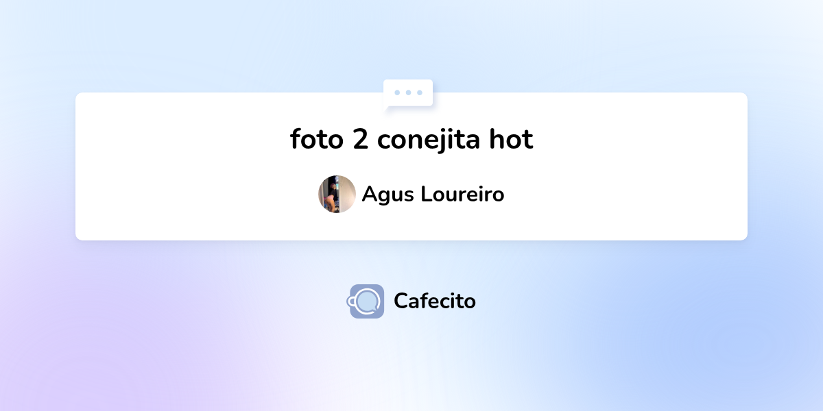 Foto Conejita Hot Por Agus Loureiro Cafecito