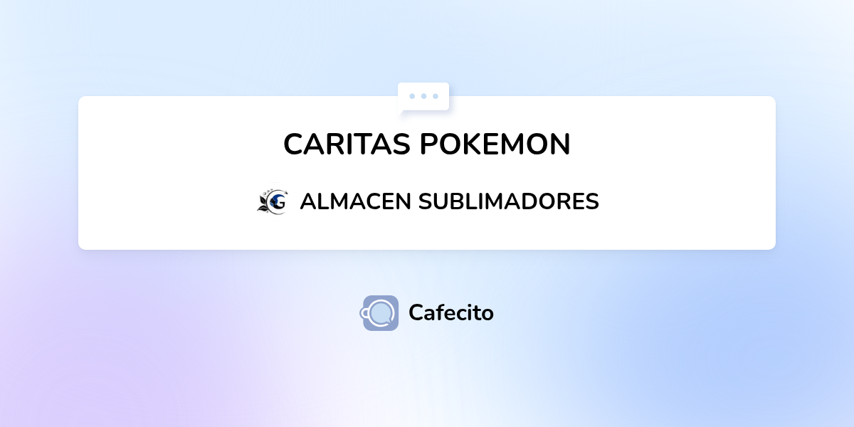 CARITAS POKEMON por ALMACEN SUBLIMADORES | Cafecito
