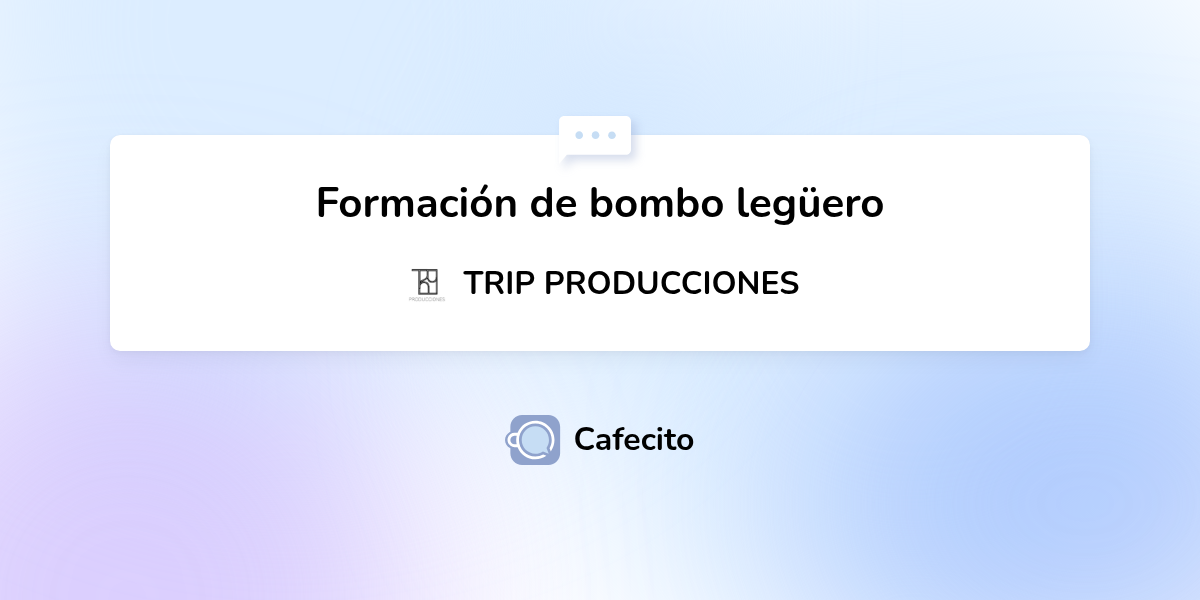 Formación de bombo legüero por TRIP PRODUCCIONES | Cafecito