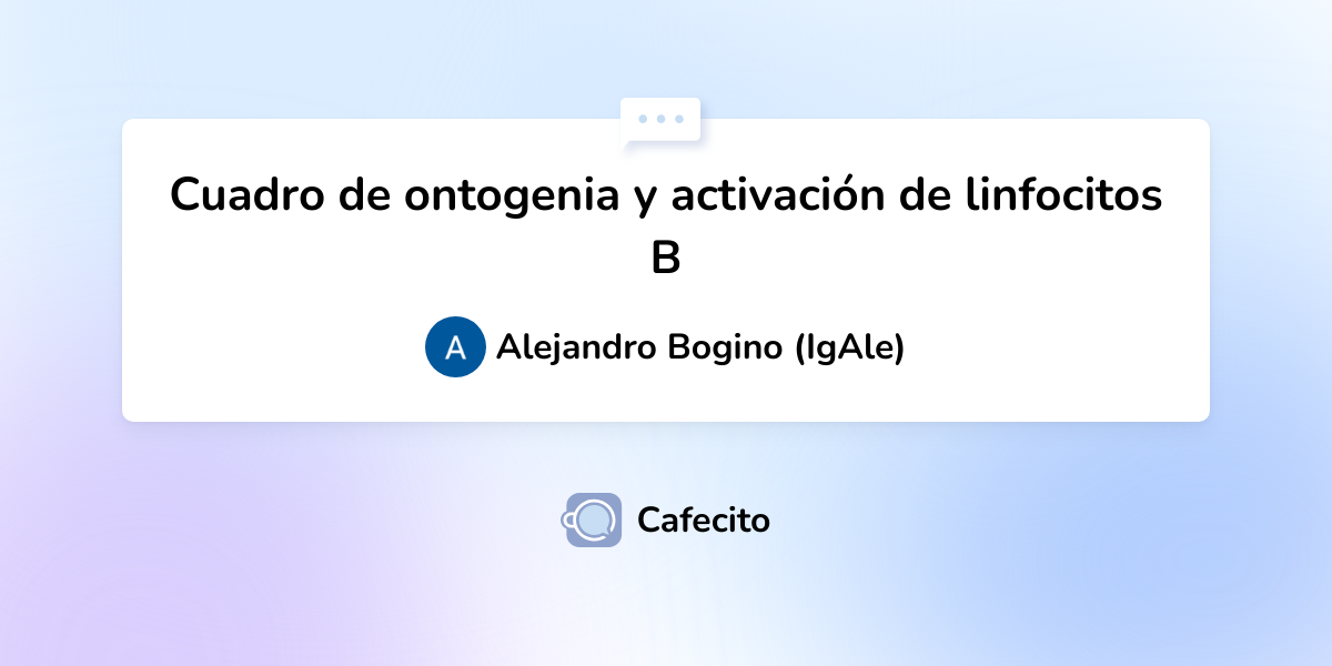 Cuadro De Ontogenia Y Activación De Linfocitos B Por Alejandro Bogino ...