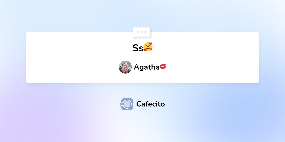 Ss🥰 por Agatha💋 | Cafecito