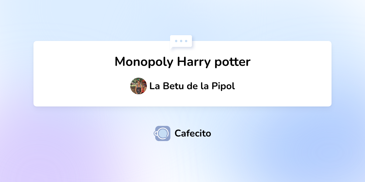 Billetes Monopoly Harry Potter