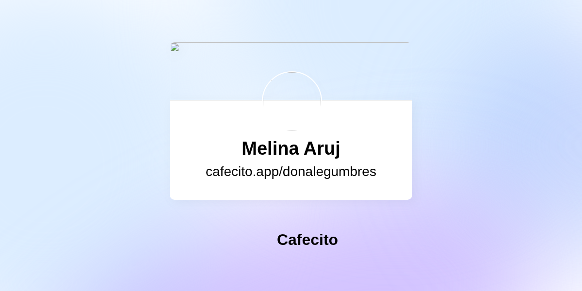 Melina Aruj | Cafecito