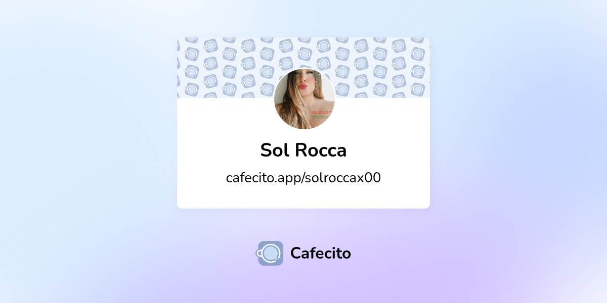 Galería de Sol Rocca | Cafecito